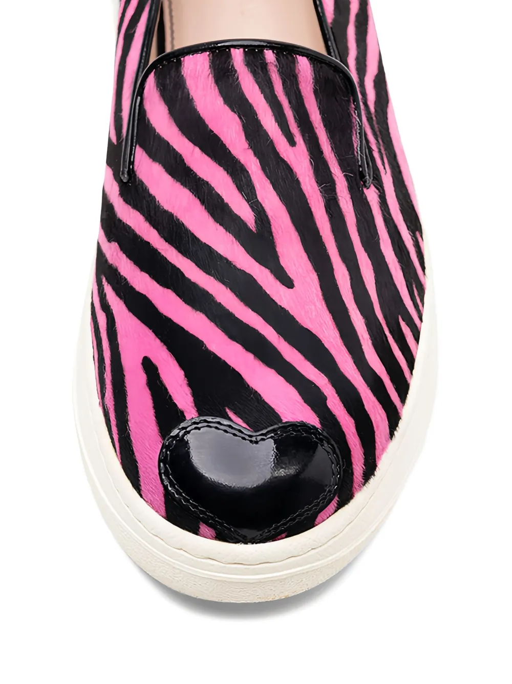 Hogan zebra-print heart-detail sneakers Pink