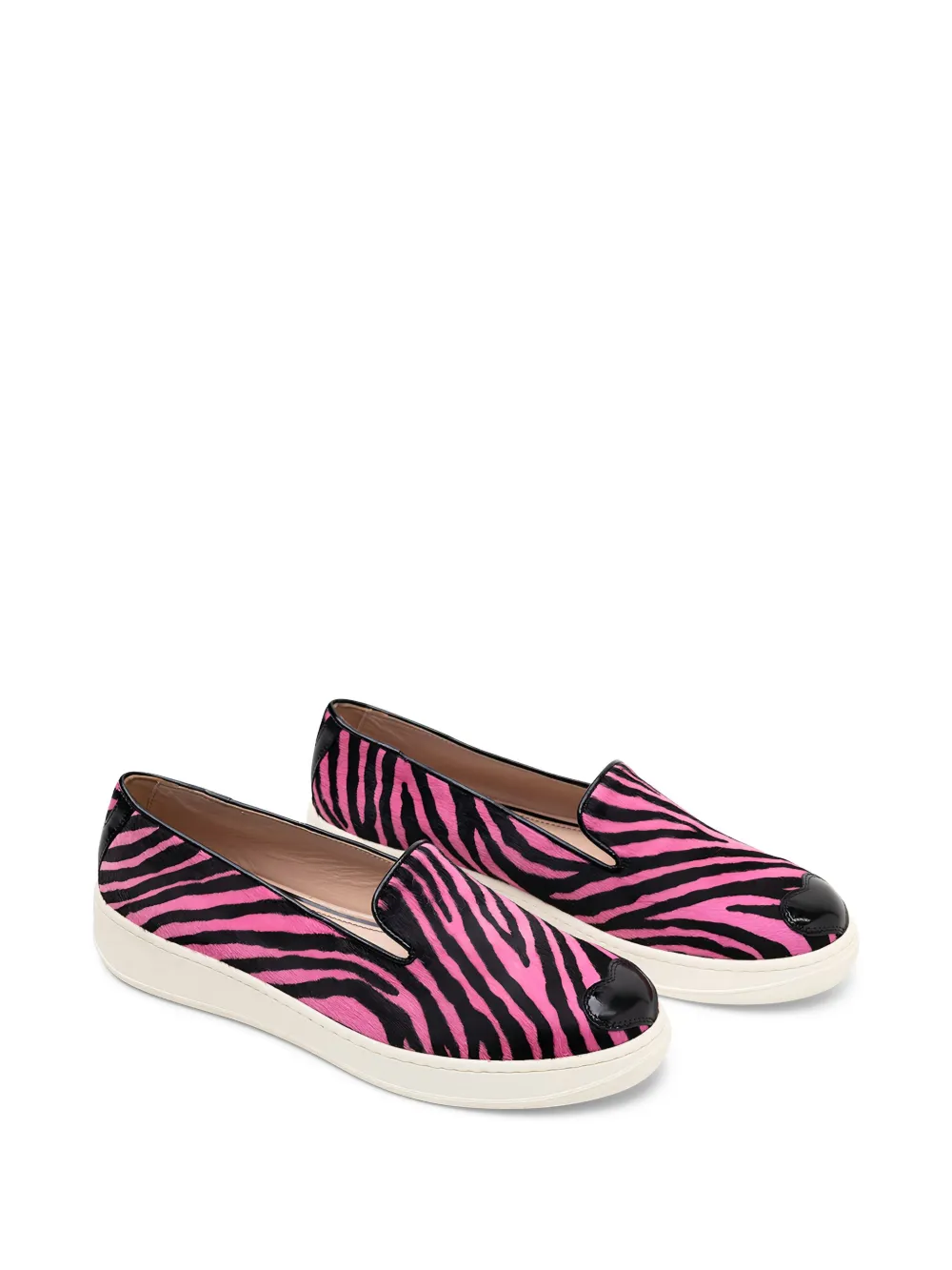 Hogan zebra-print heart-detail sneakers Pink