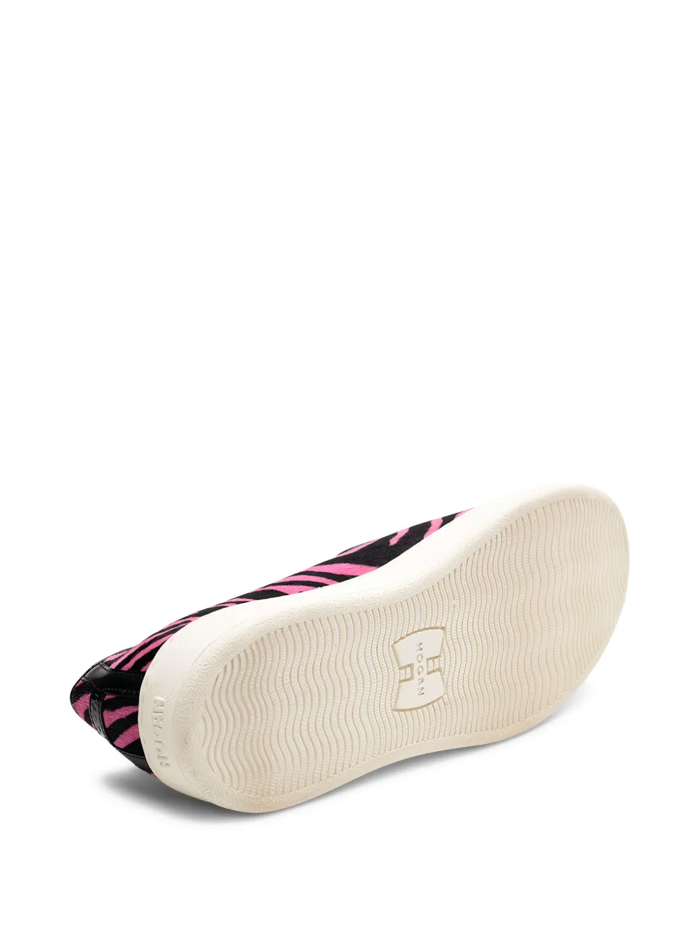 Hogan zebra-print heart-detail sneakers Pink