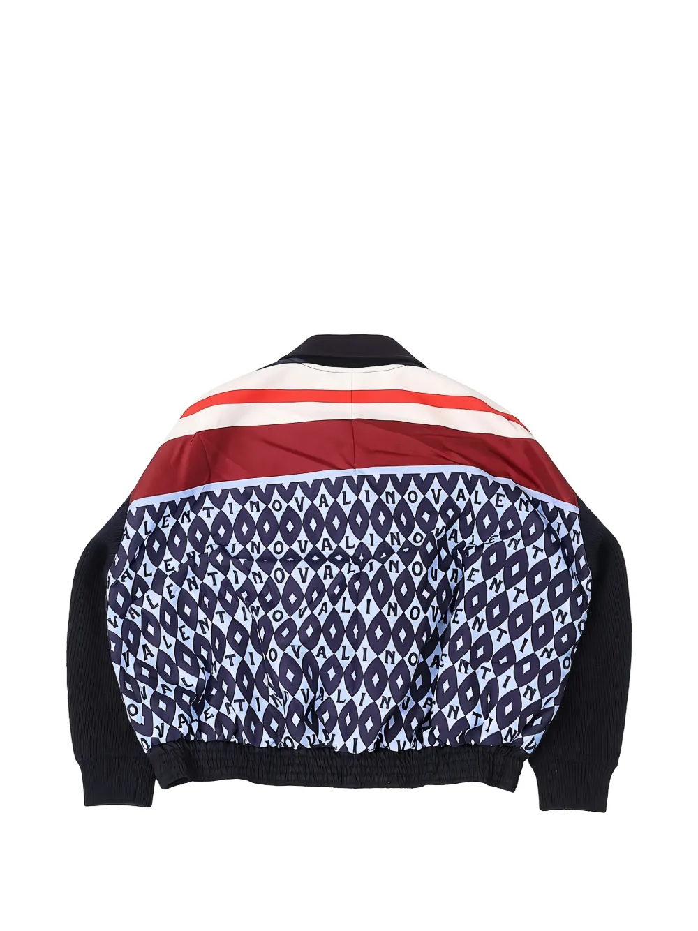 Valentino Garavani logo-print panelled jacket Blauw