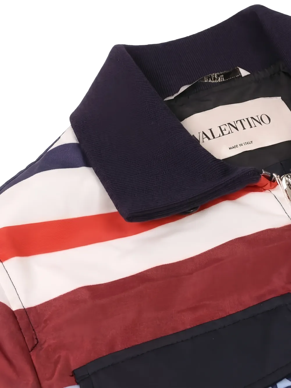 Valentino Garavani logo-print panelled jacket Blauw