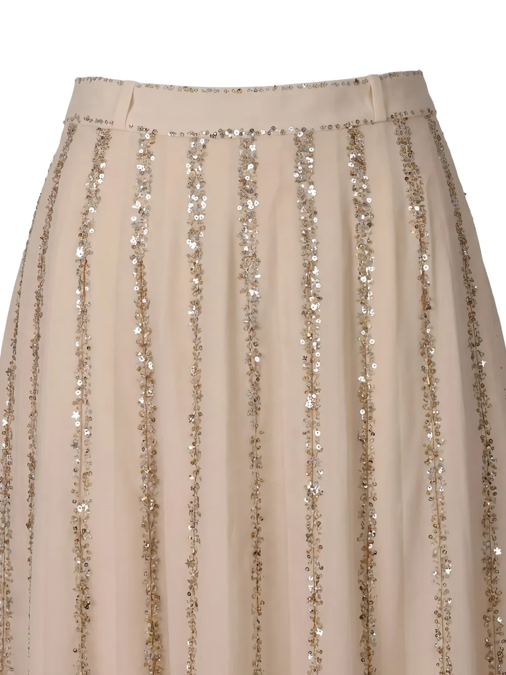 Valentino Garavani Plooirok met pailletten Beige