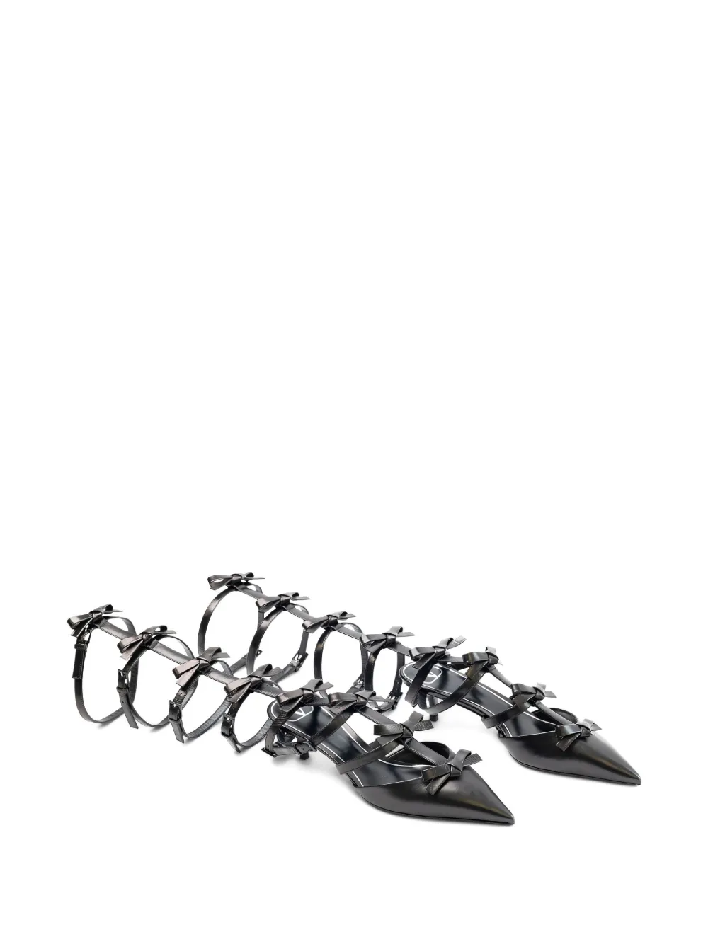 Valentino Bow-strap Pumps In Black