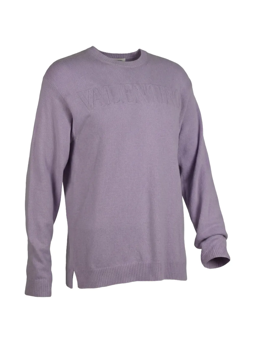 Valentino Garavani logo-lettering sweater Paars