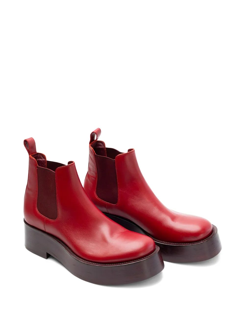 Valentino Garavani platform Chelsea boots Rood