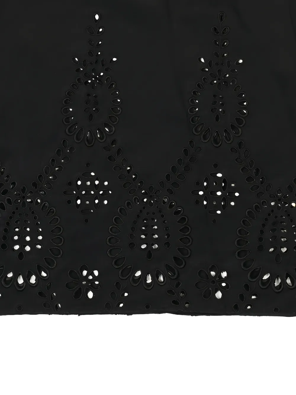 Valentino Garavani broderie-anglaise scalloped-hem mini dress Zwart