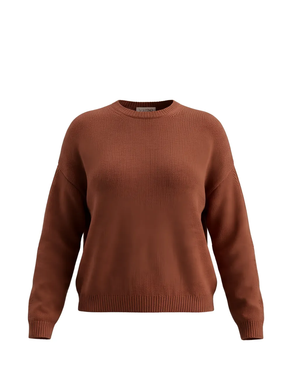 Valentino Garavani open-knit crew-neck sweater - Brown