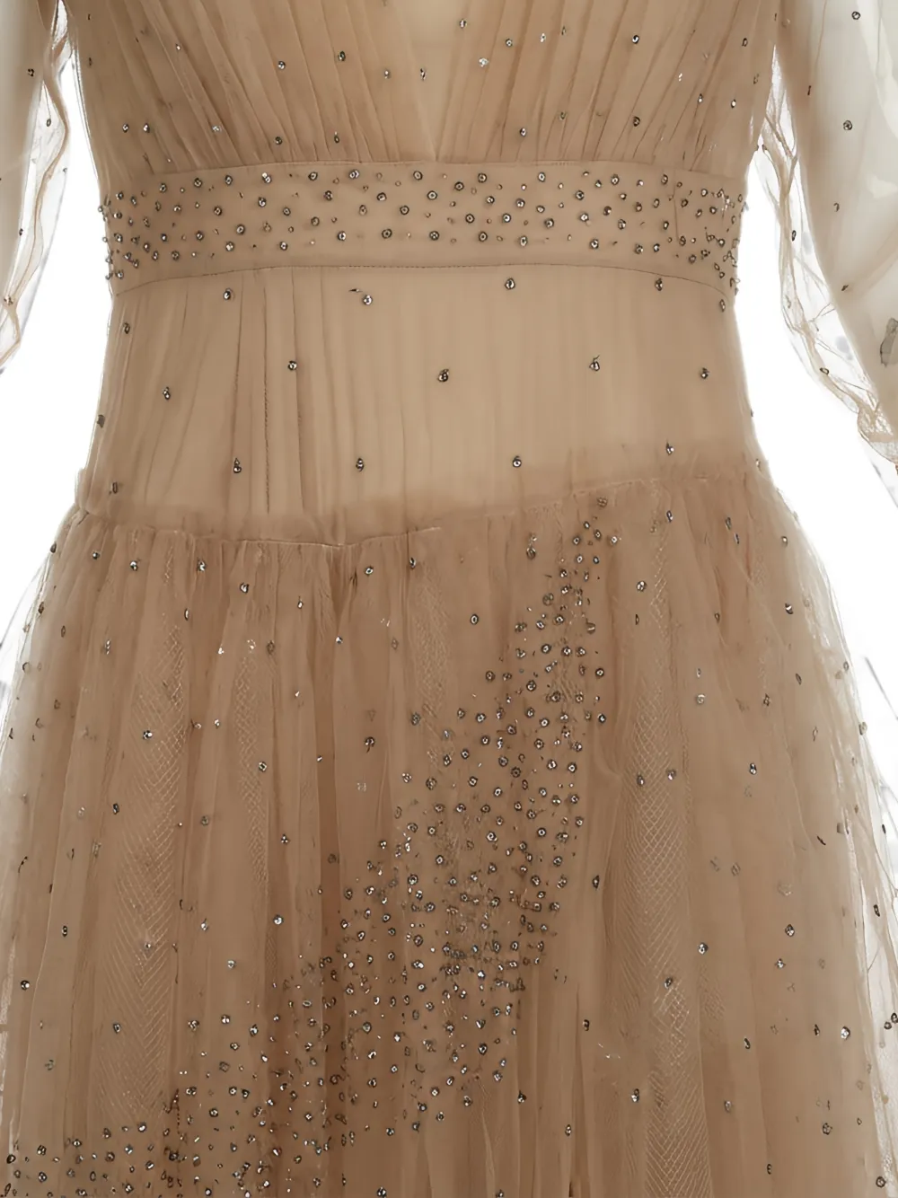 Valentino Garavani Maxi-jurk met ruches Beige