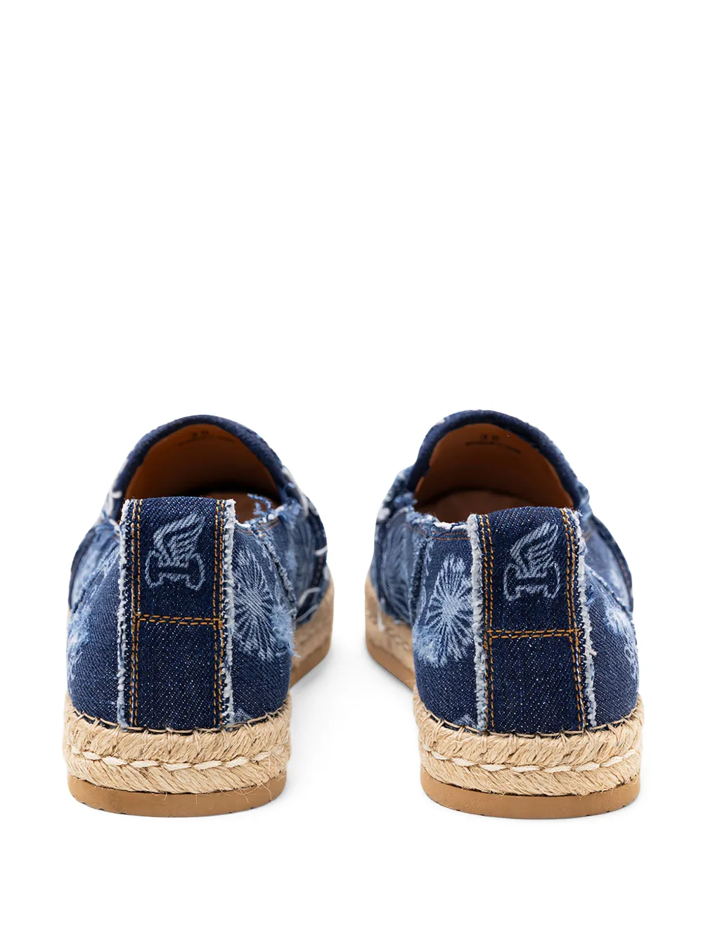 Hogan denim floral print espadrilles Blue