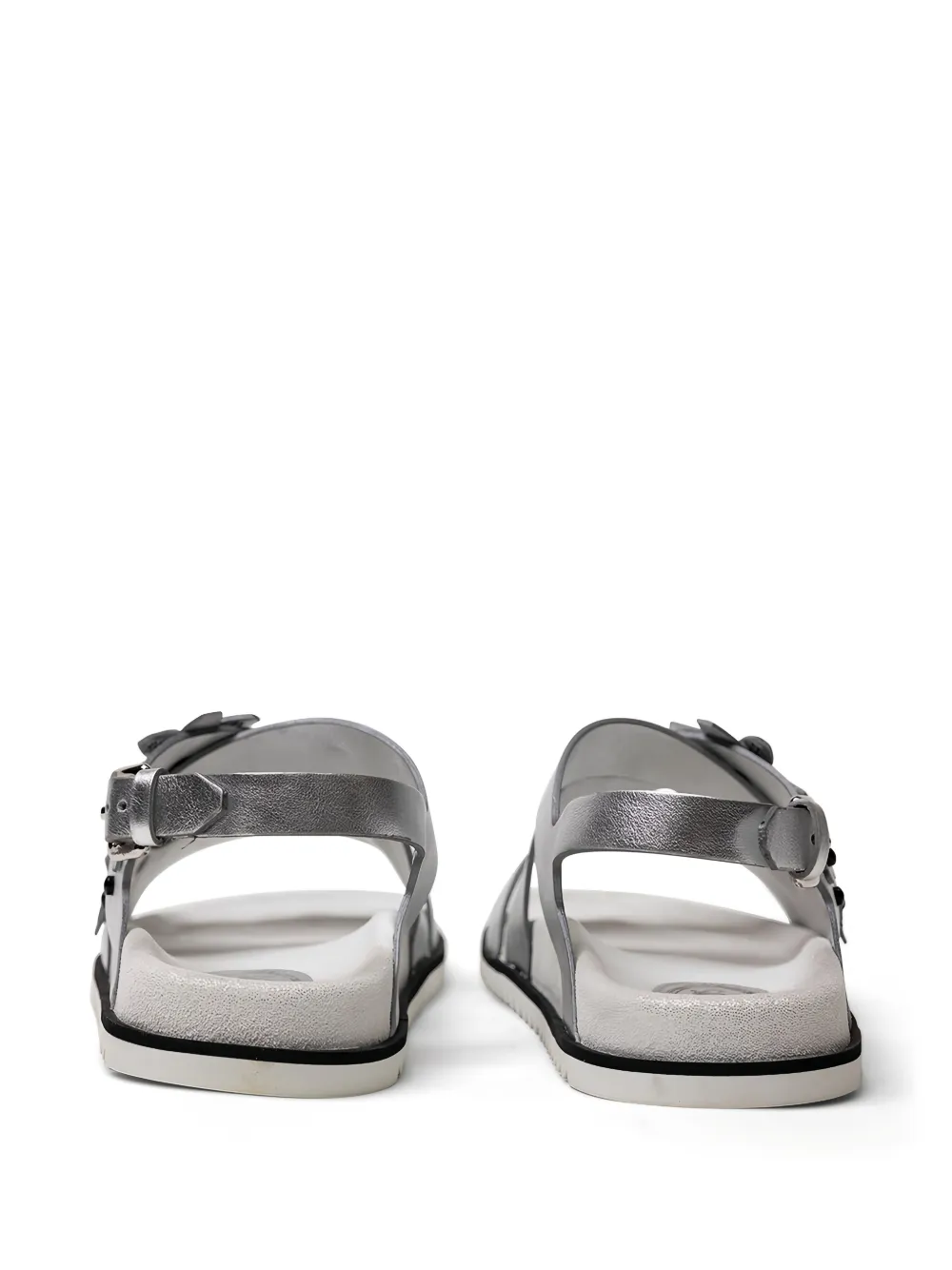 Tod's Sandalen verfraaid met bloem en gesp Zilver