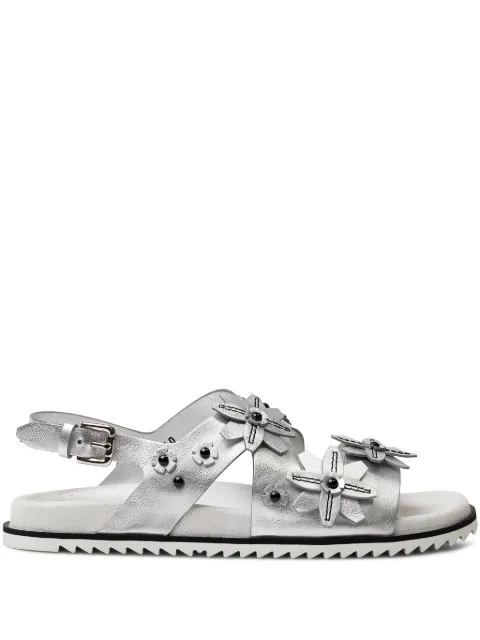 Tod's flower-embellished buckle sandals