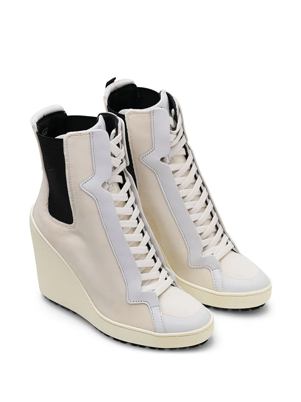 Hogan lace-up wedge ankle boots Neutrals