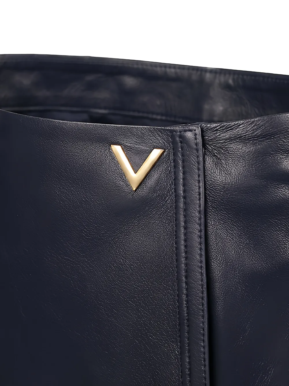 Valentino Garavani Mini-rok met logo-applicatie Blauw