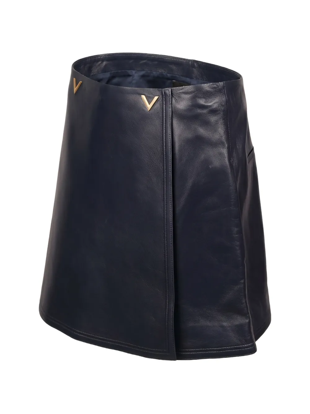 Valentino Garavani Mini-rok met logo-applicatie Blauw