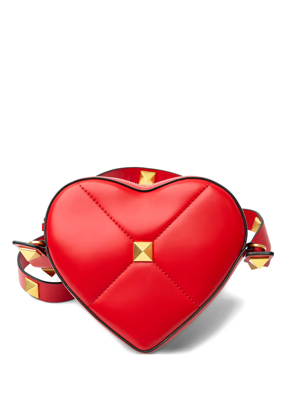 Valentino Garavani heart-shape stud-embellishment cross body bag - レッド Valentino Garavani heart-shape stud-embellishment cross body bag - レッド