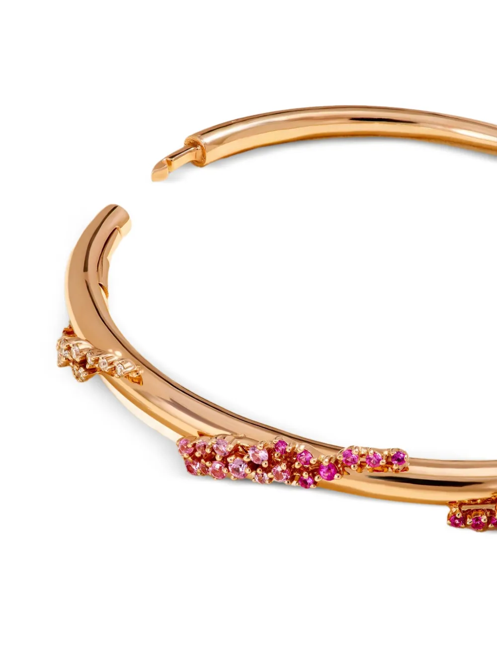 Ananya 18K rose gold Scatter multi-stone bangle | Image 2