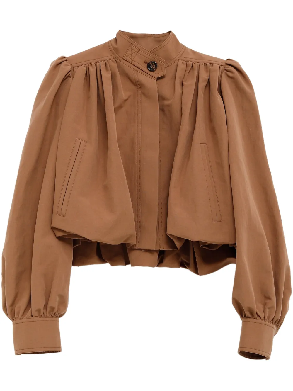 Chloé balloon sleeve cropped jacket | Brown | Image 1