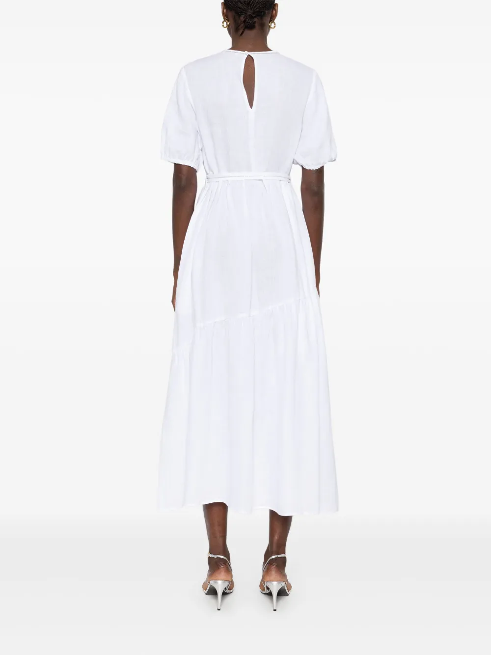 Peserico Midi-jurk met kralendetail Wit