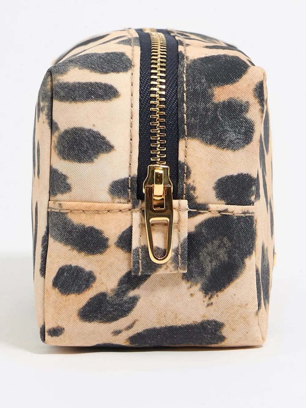 Bimba Y Lola Small Leopard-print Cosmetic Case In Neutrals