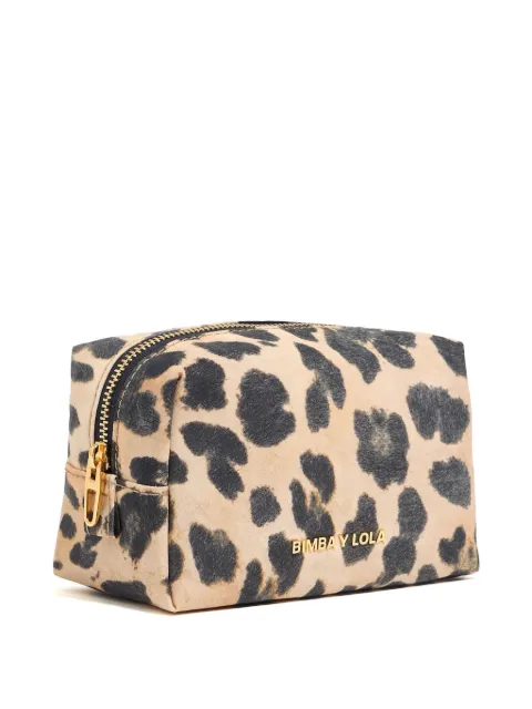 Bimba y Lola cosmetiquera pequeña con estampado de leopardo