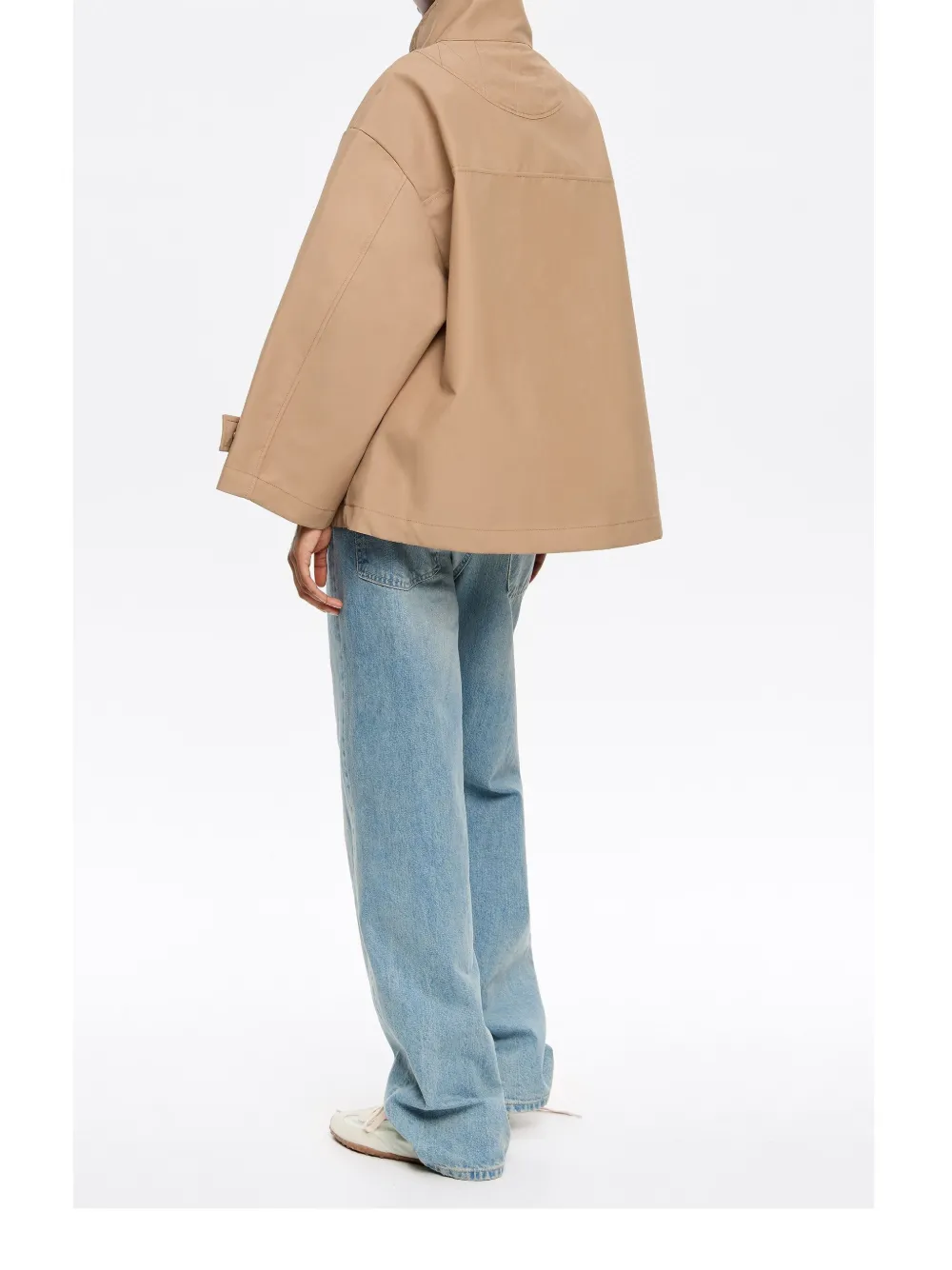 Bimba y Lola Omkeerbare trenchcoat met A-lijn Beige