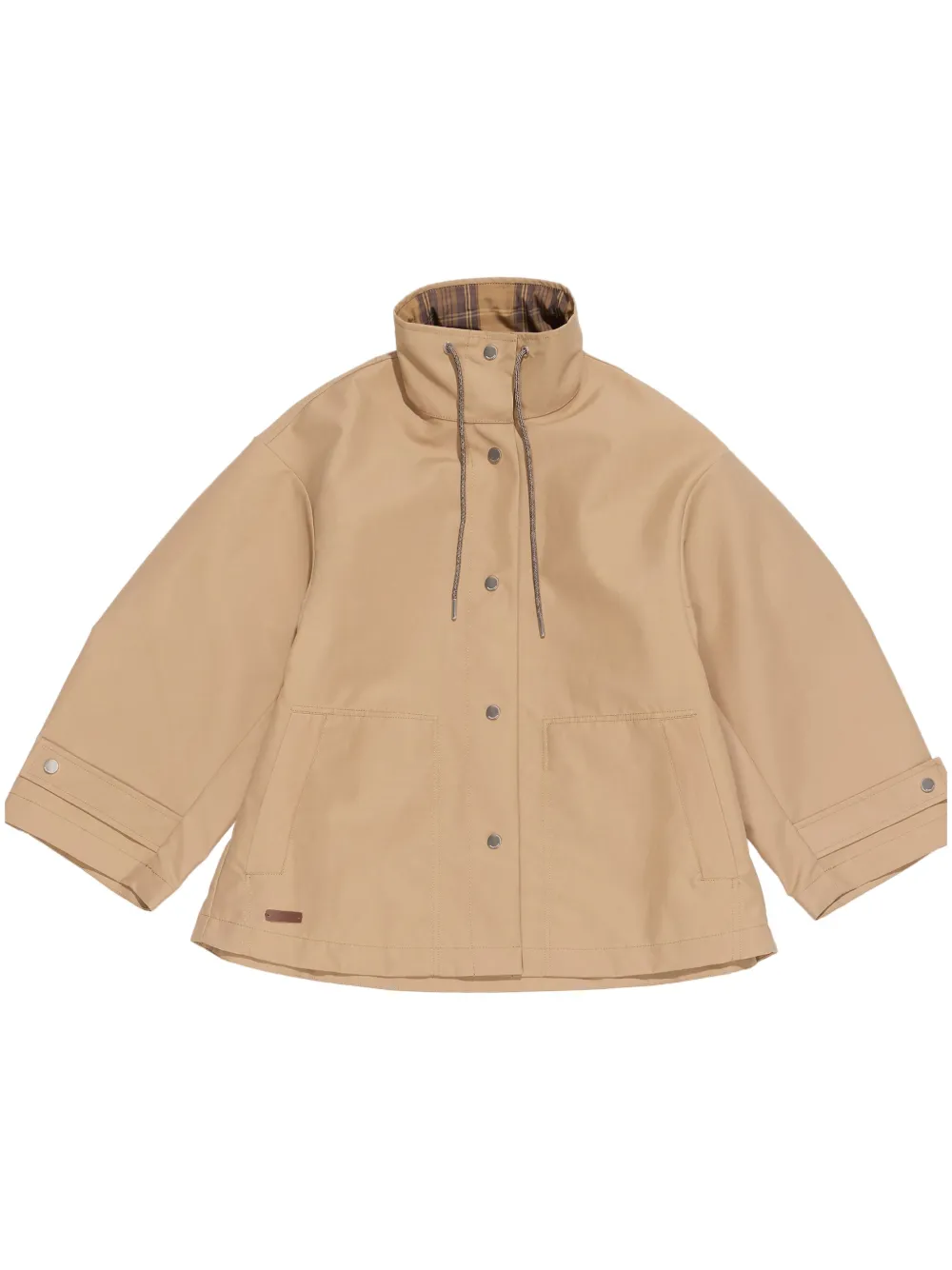 reversible A-line trench jacket