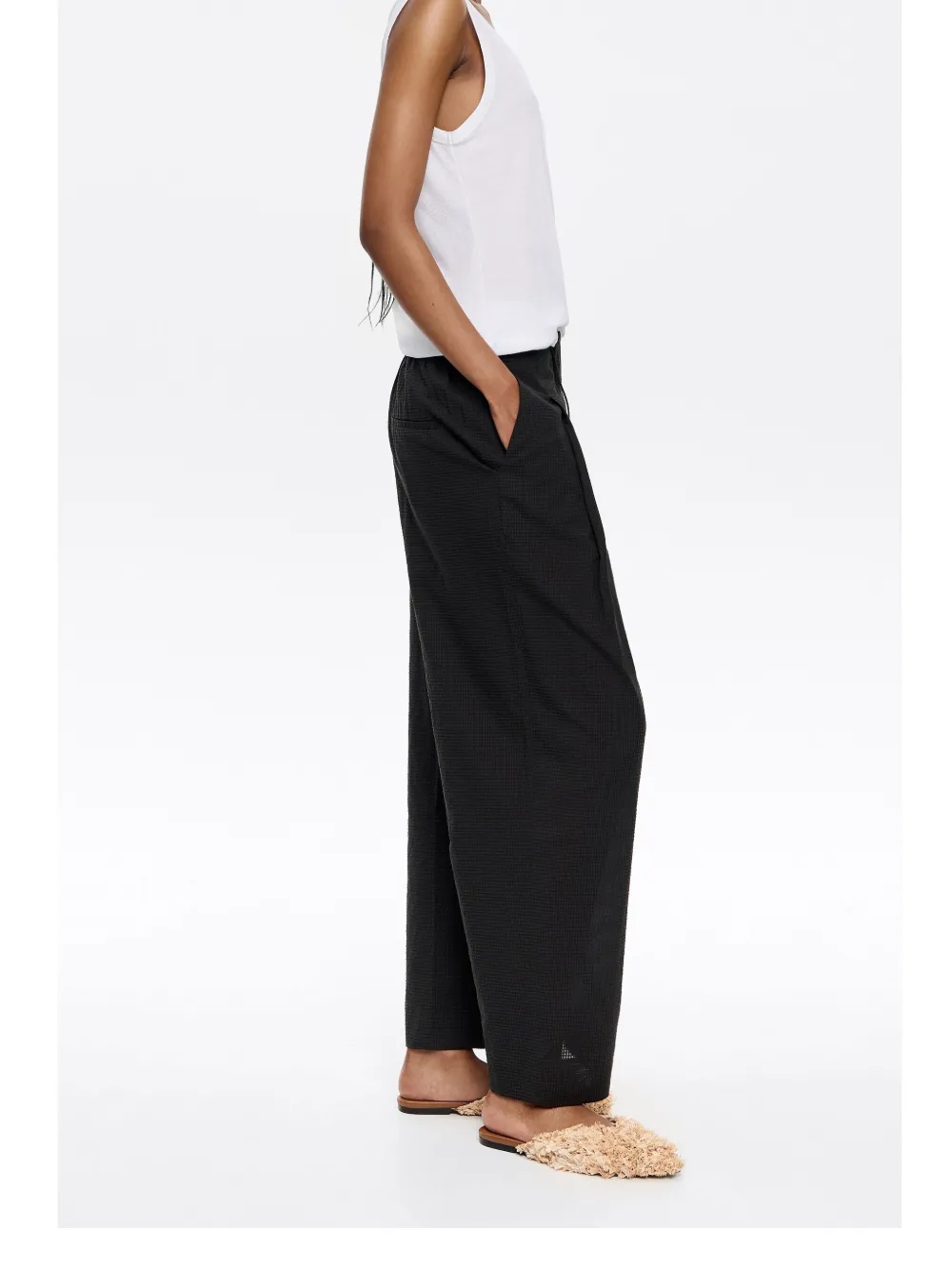 Bimba y Lola Broek met textuur Zwart