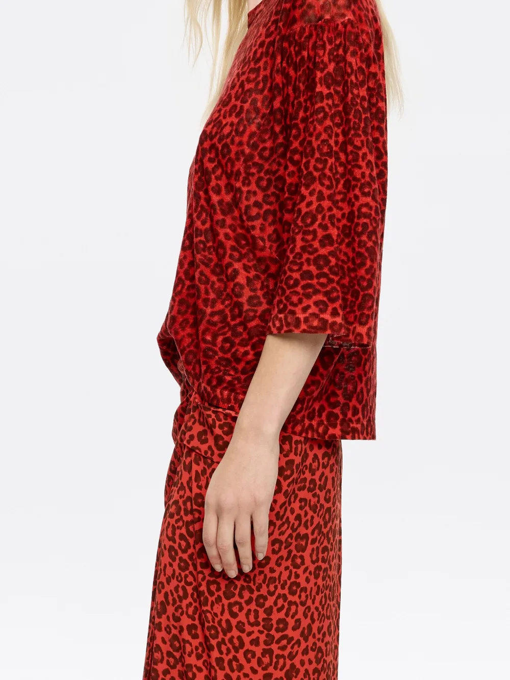 BIMBA Y LOLA ANIMAL-PRINT BLOUSE