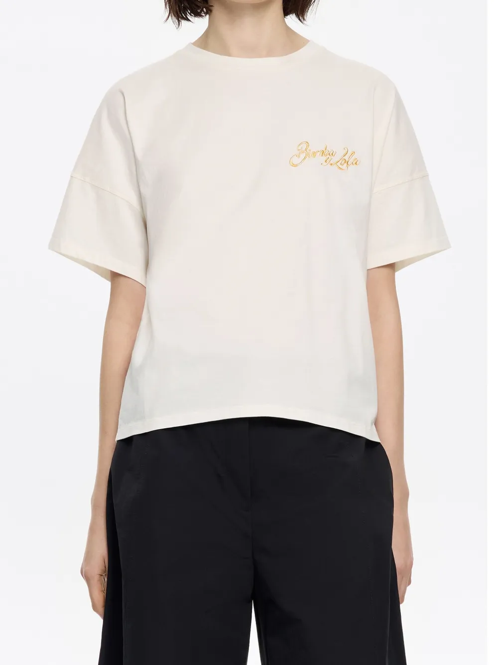 Bimba y Lola T-shirt met geborduurd logo Wit