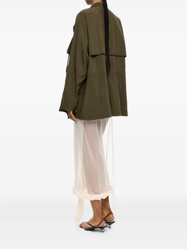 Bimba y Lola Fluid double-breasted Jacket | Green | FARFETCH IN