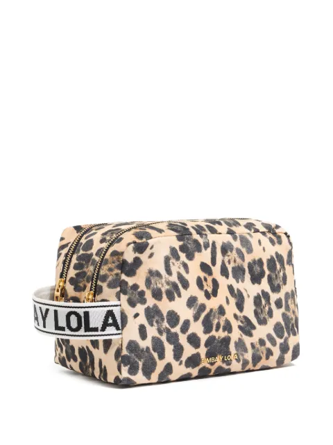 Bimba y Lola cosmetiquera grande con estampado de leopardo