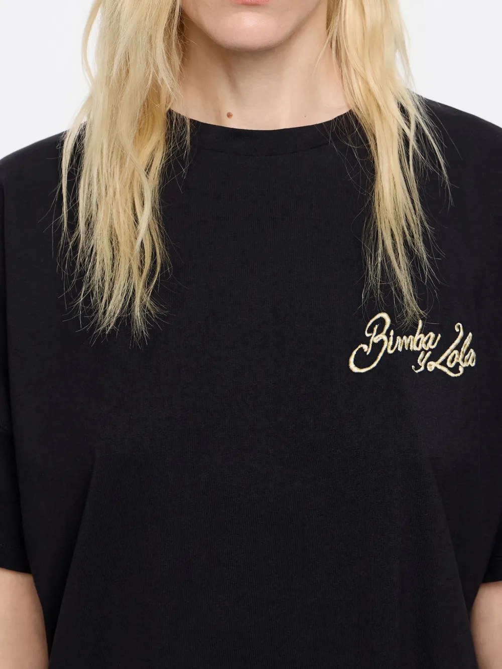 BIMBA Y LOLA LOGO-EMBROIDERED T-SHIRT 