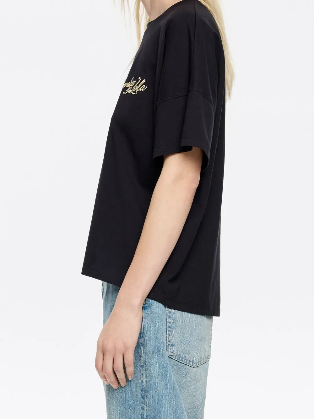 BIMBA Y LOLA LOGO-EMBROIDERED T-SHIRT 