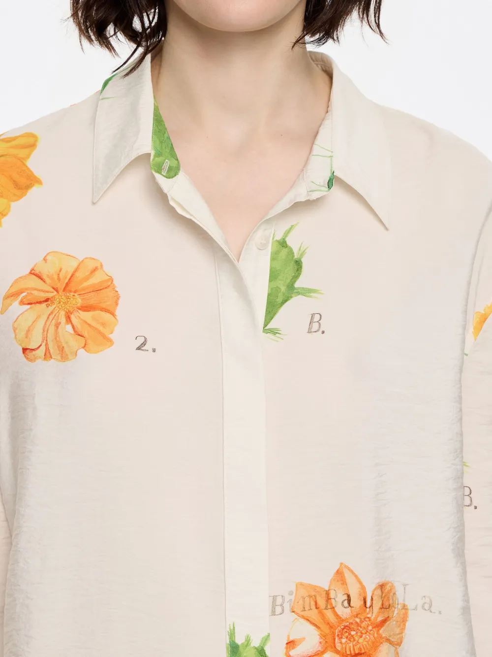 Bimba y Lola Blouse met Cactus-print Wit