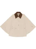 Bimba y Lola detachable-collar cape - Neutrals