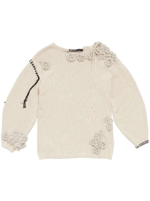Bimba y Lola floral-crochet jumper