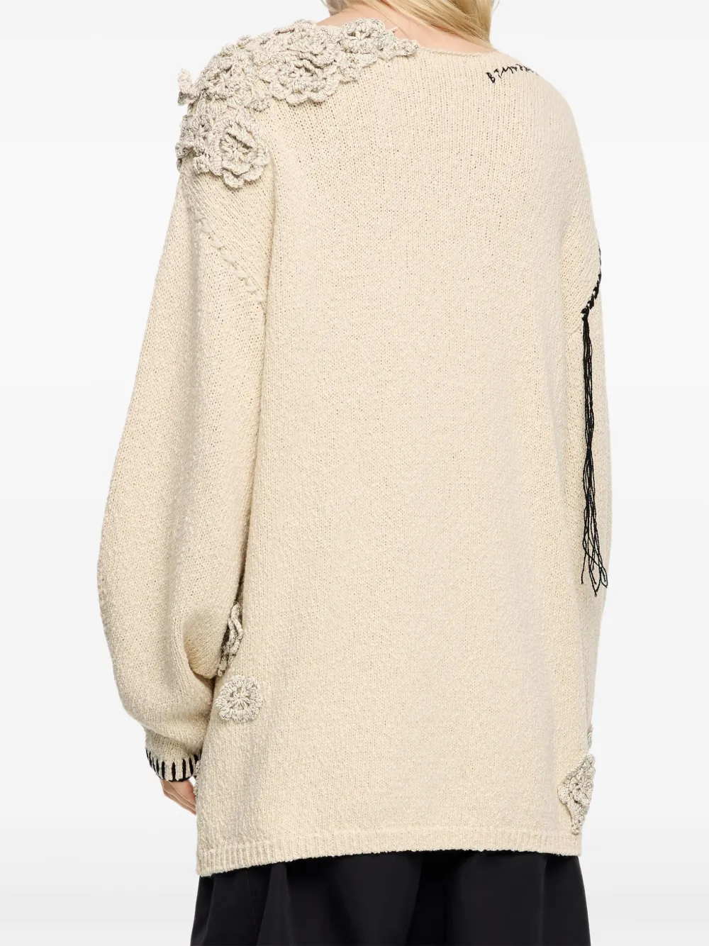 BIMBA Y LOLA FLORAL-CROCHET JUMPER