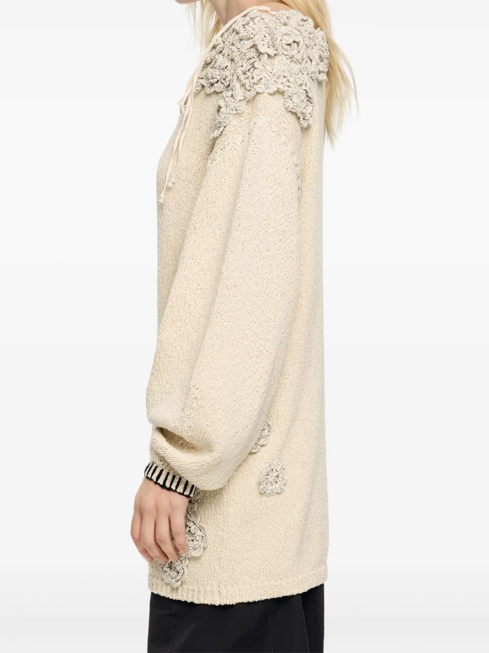 BIMBA Y LOLA FLORAL-CROCHET JUMPER