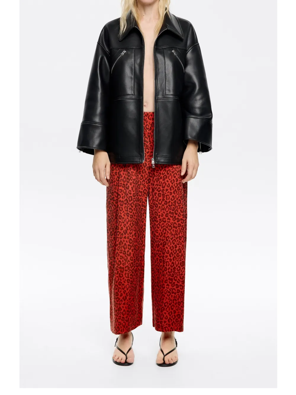 BIMBA Y LOLA ANIMAL-PRINT FLUID TROUSERS