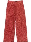 Bimba y Lola Animal-print fluid trousers - Red