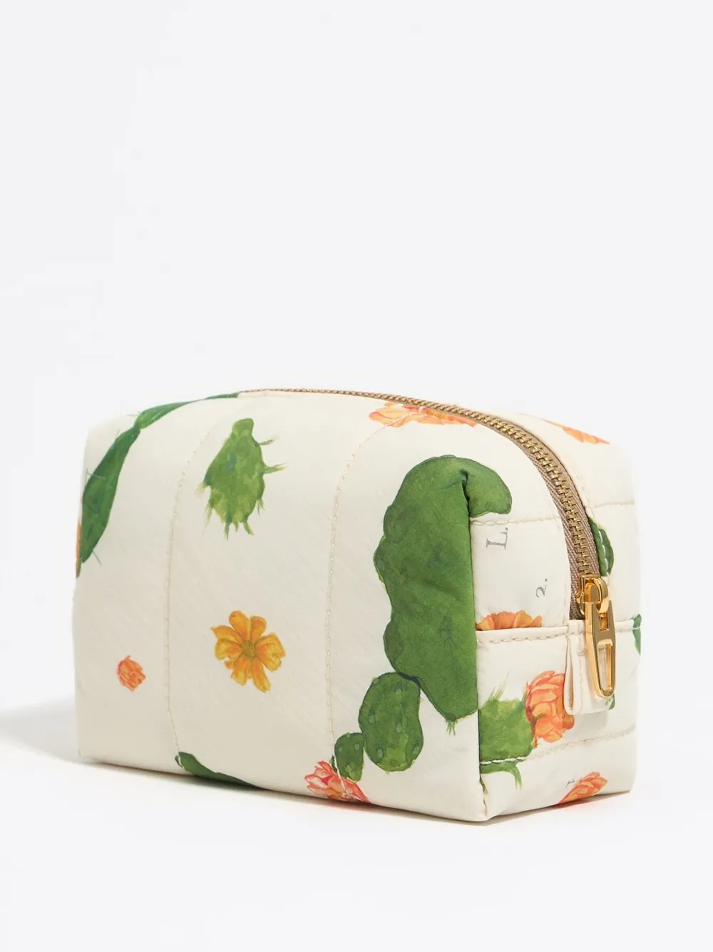 Bimba y Lola Kleine make-up tas met bloemenprint - Beige