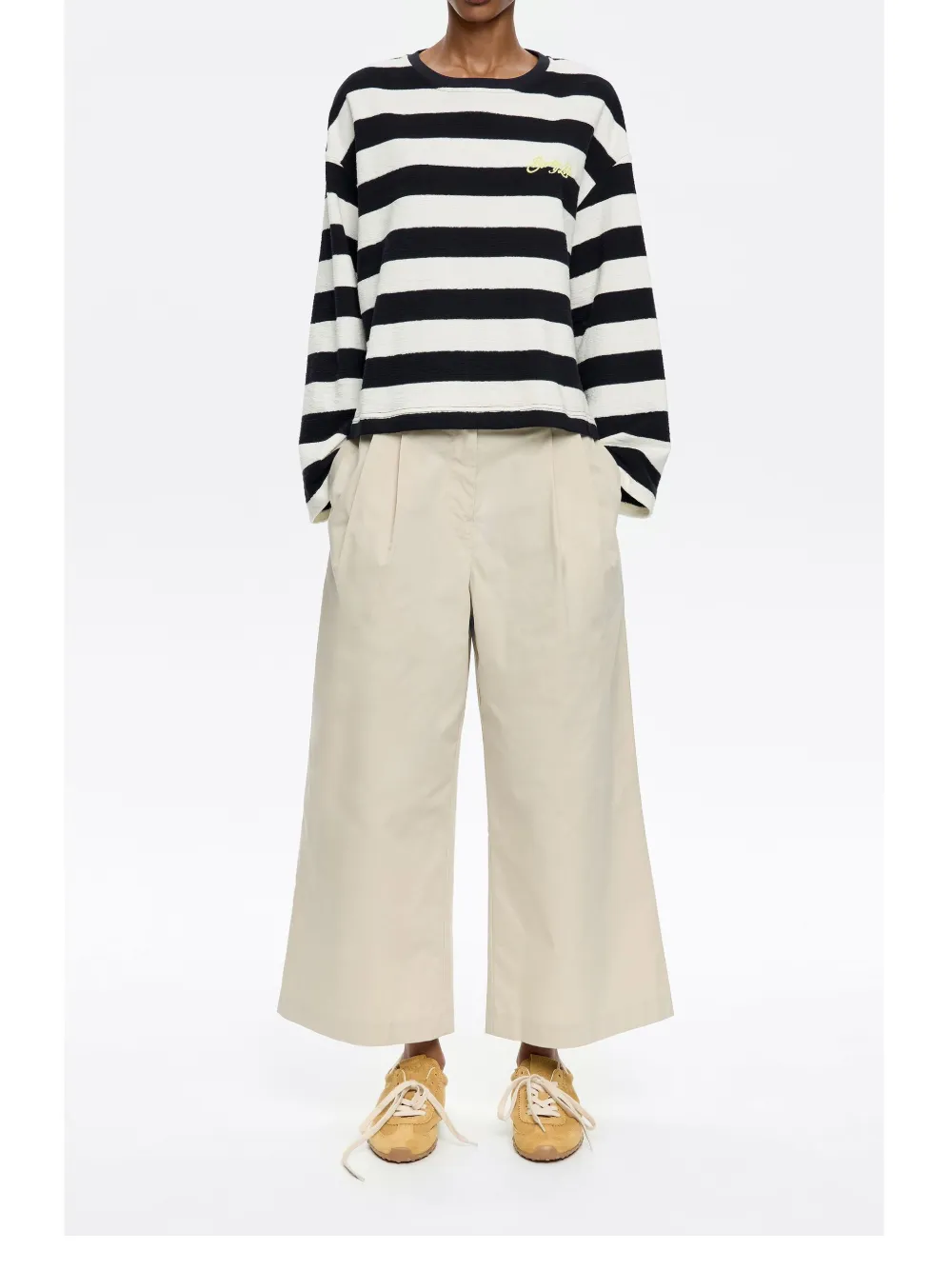 Bimba y Lola Cropped broek Beige