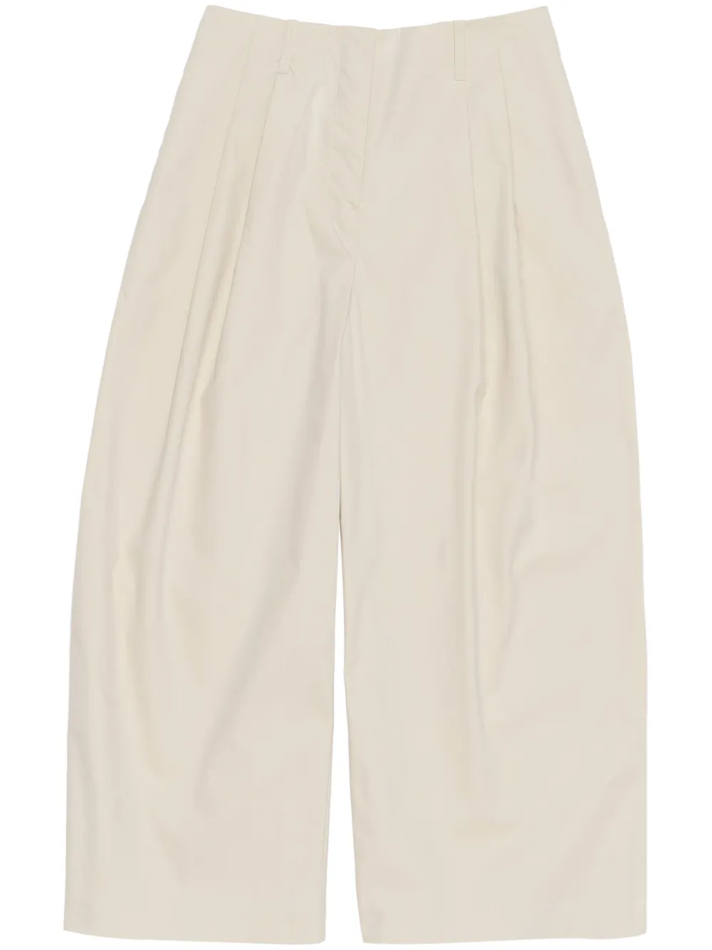 darted cropped trousers