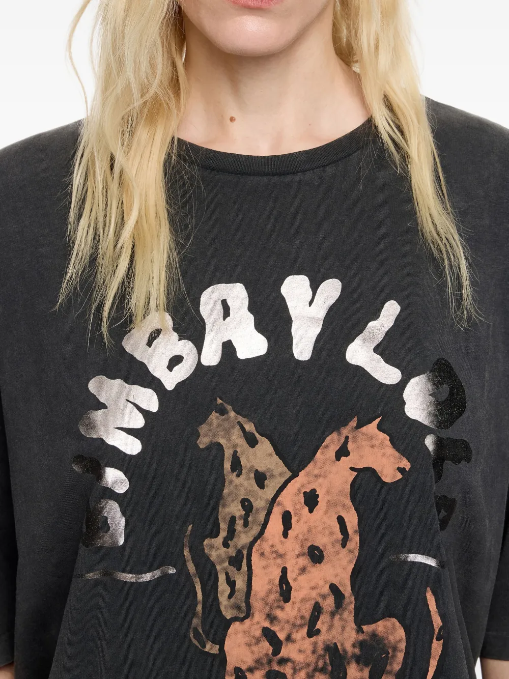 Bimba y Lola T-shirt met logoprint Grijs