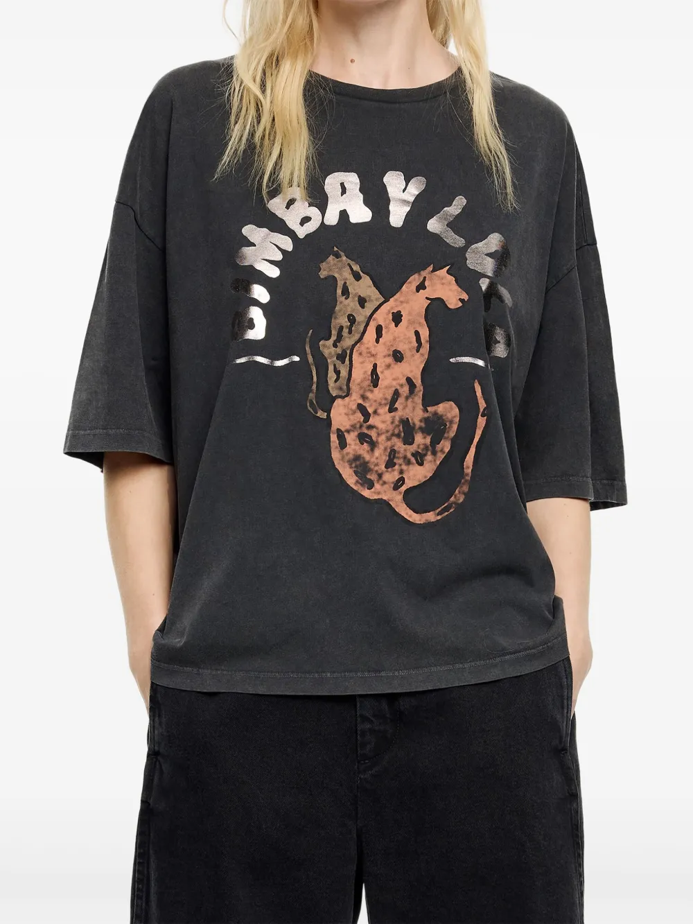 Bimba y Lola T-shirt met logoprint Grijs