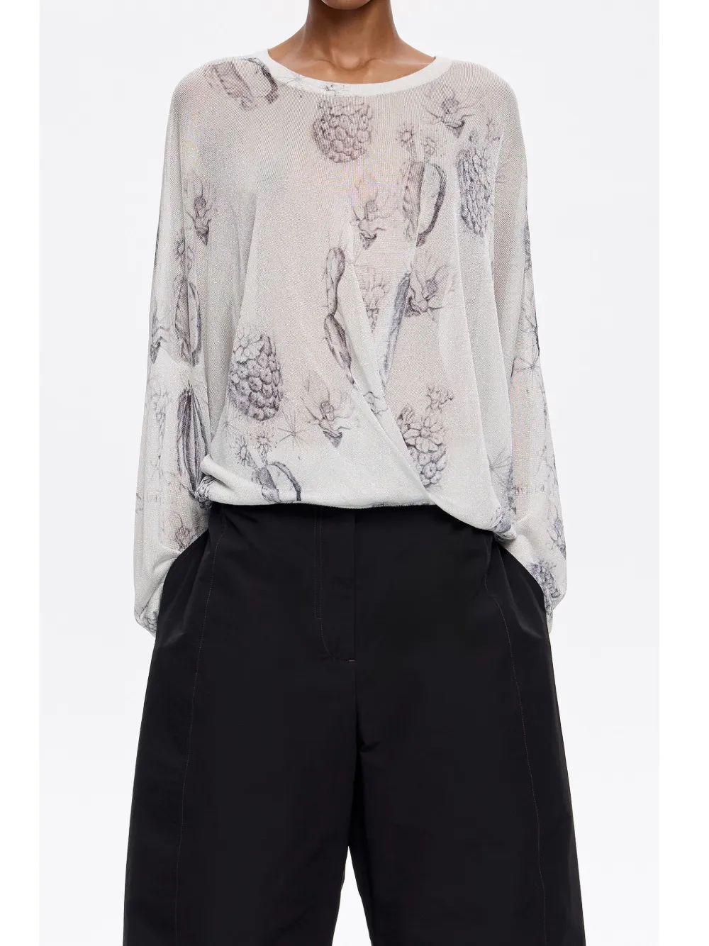 BIMBA Y LOLA LUREX-DETAIL PRINTED JUMPER
