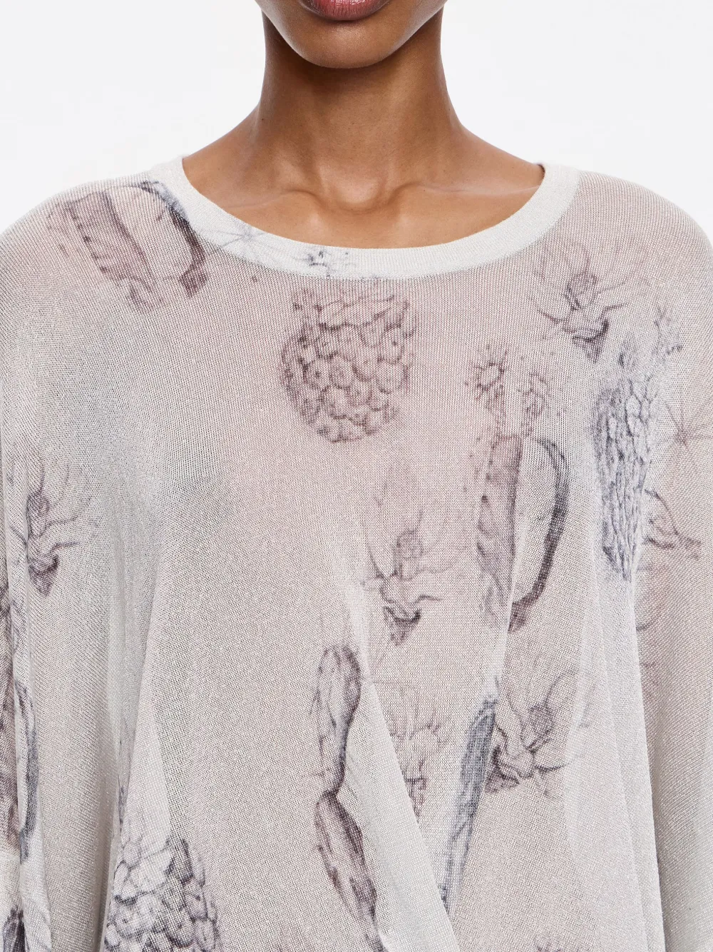 BIMBA Y LOLA LUREX-DETAIL PRINTED JUMPER