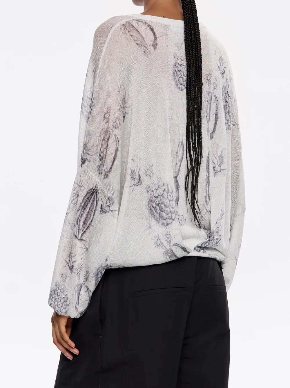 BIMBA Y LOLA LUREX-DETAIL PRINTED JUMPER
