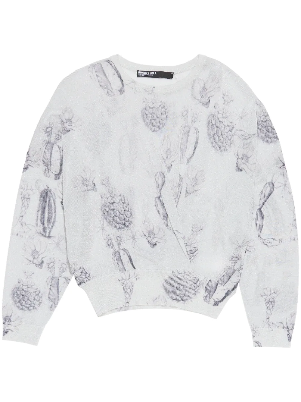 lurex-detail printed jumper