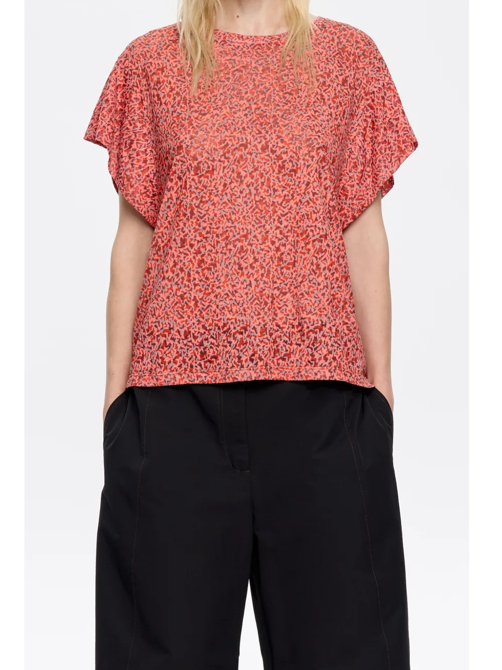 Bimba y Lola T-shirt met dierenvlekprint Rood